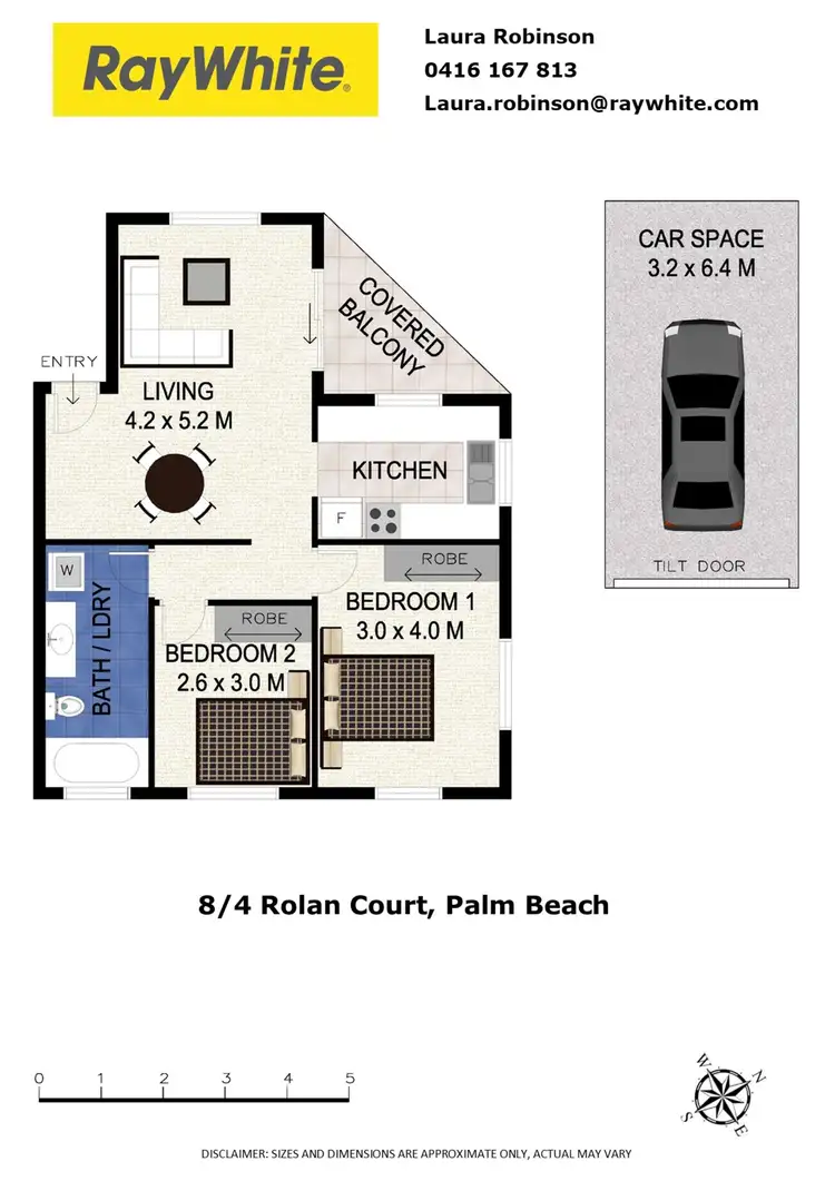 Floorplan of Homely unit listing, 8/4 Rolan Court, Palm Beach QLD 4221