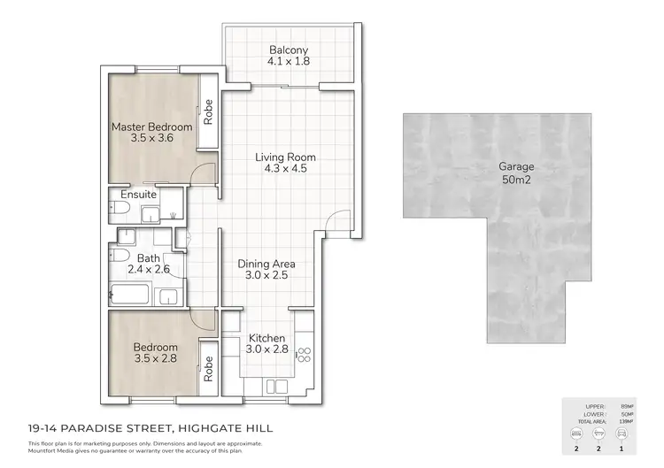 Floorplan of Homely apartment listing, 19/14 Paradise Street, Highgate Hill QLD 4101