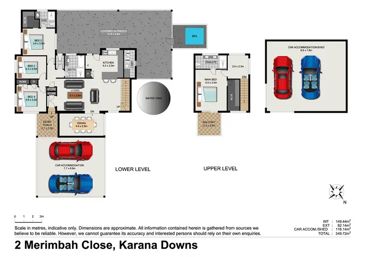 Floorplan of Homely rural property listing, 2 Merimbah Close, Karana Downs QLD 4306