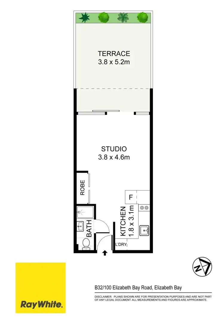 Floorplan of Homely studio listing, B32/100 Elizabeth Bay Road, Elizabeth Bay NSW 2011
