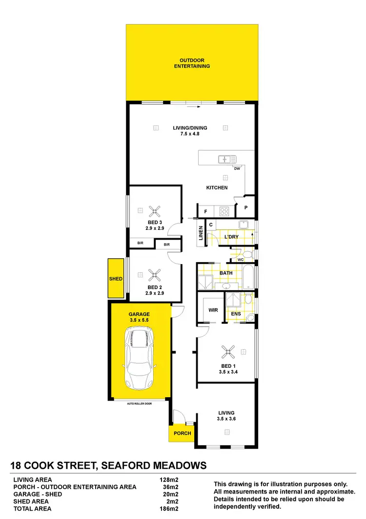 Floorplan of Homely house listing, 18 Cook Street, Seaford Meadows SA 5169
