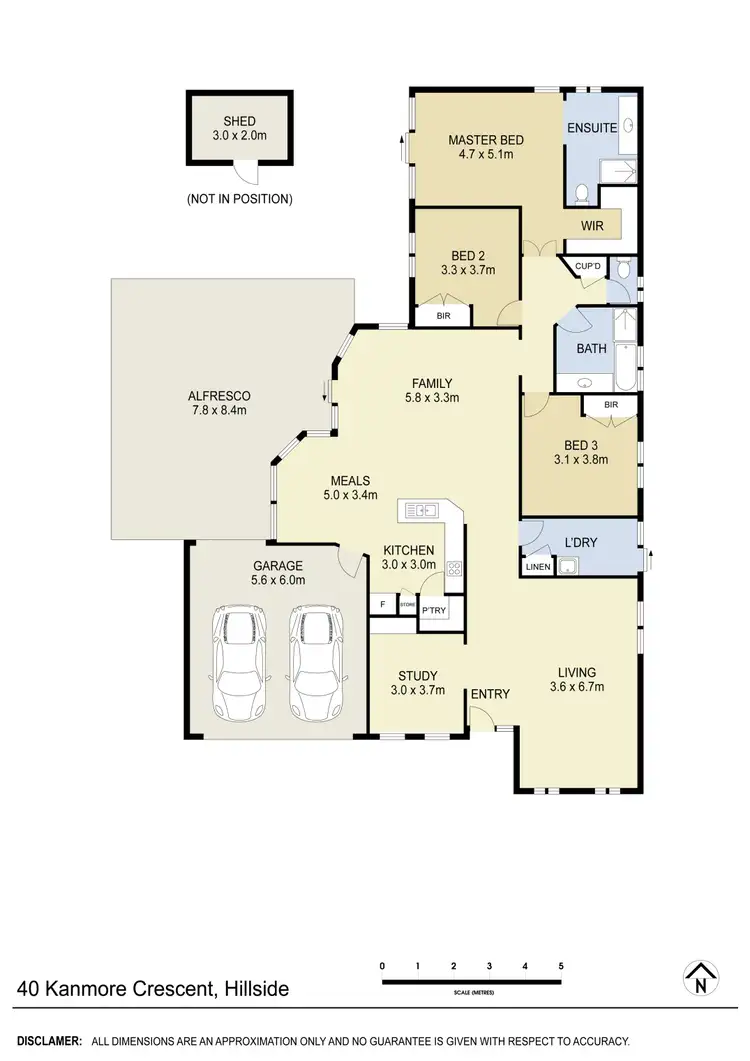 Floorplan of Homely house listing, 40 Kanmore Crescent, Hillside VIC 3037