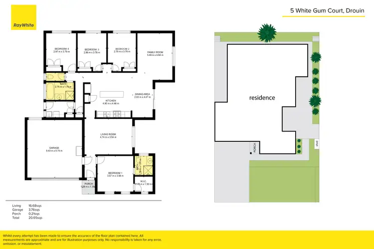 Floorplan of Homely house listing, 5 White Gum Court, Drouin VIC 3818