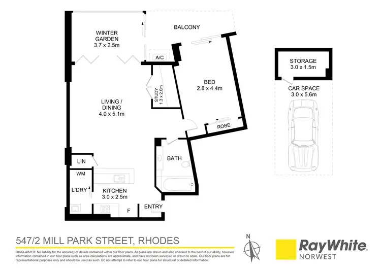 Floorplan of Homely apartment listing, 547/2 Mill Park Street, Rhodes NSW 2138