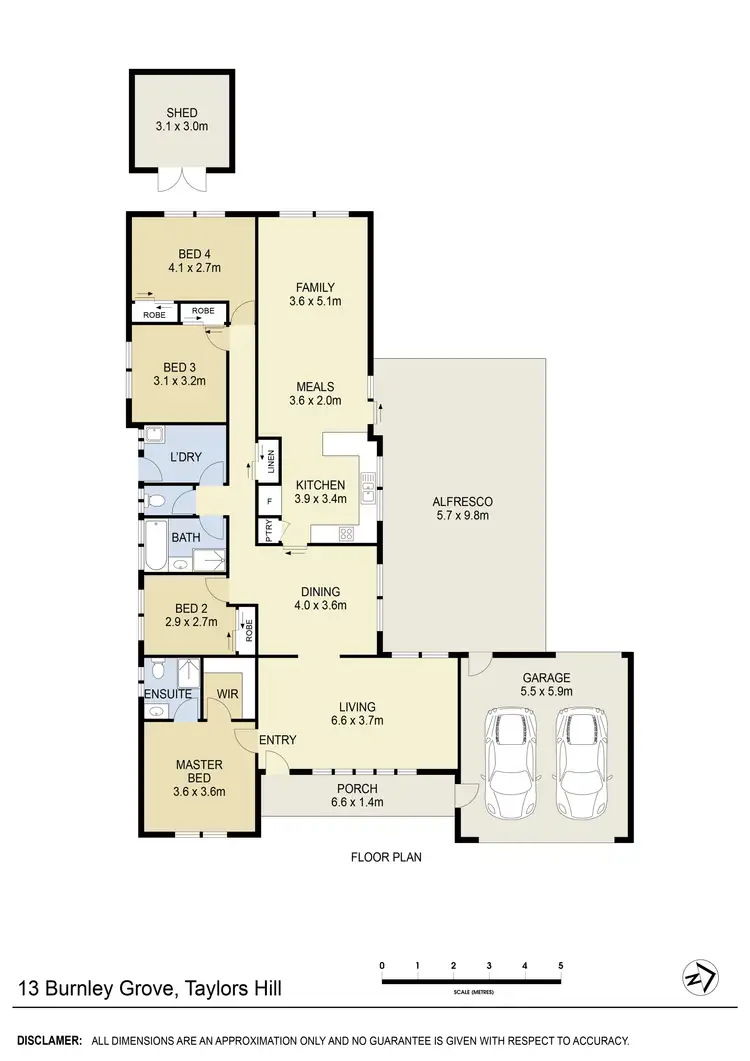 Floorplan of Homely house listing, 13 Burnley Grove, Taylors Hill VIC 3037