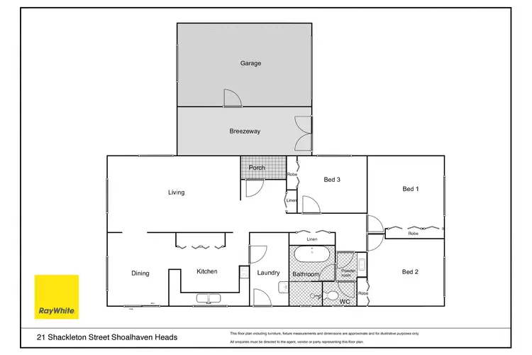 Floorplan of Homely house listing, 21 Shackleton Street, Shoalhaven Heads NSW 2535
