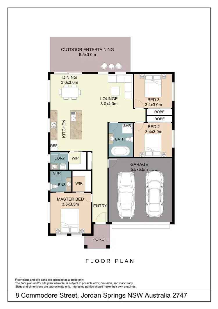 Floorplan of Homely house listing, 8 Commodore Street, Jordan Springs NSW 2747
