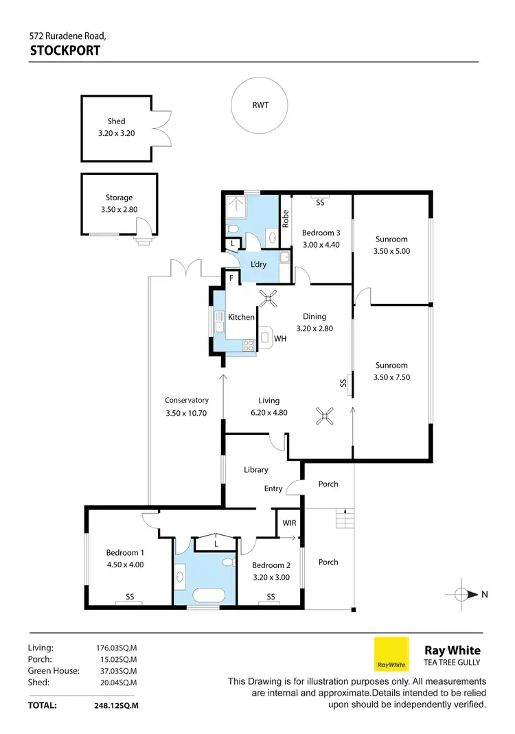 Floorplan of Homely house listing, 572 Ruradene Road, Stockport SA 5410