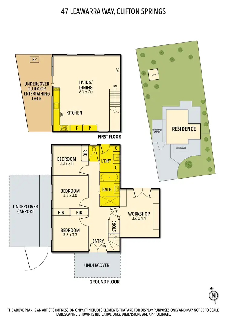 Floorplan of Homely house listing, 47 Leawarra Way, Clifton Springs VIC 3222
