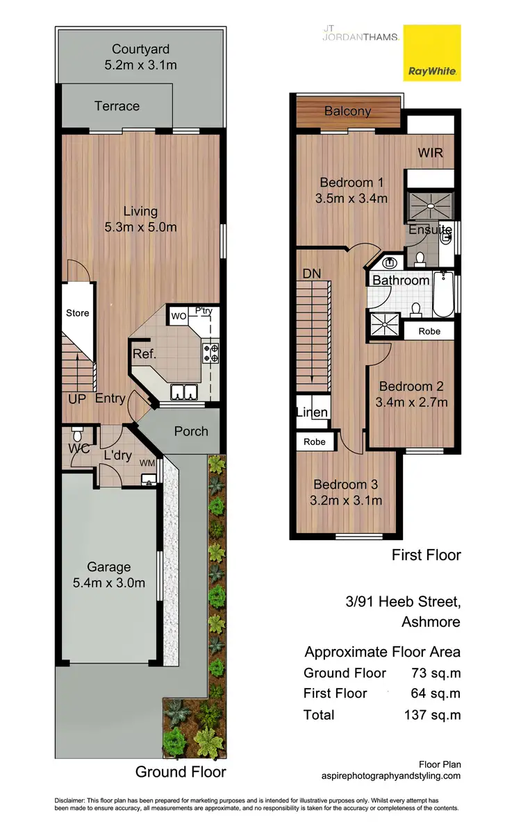 Floorplan of Homely townhouse listing, 3/91 Heeb Street, Ashmore QLD 4214