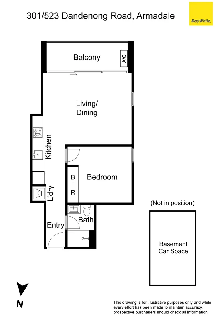 Floorplan of Homely apartment listing, 301/523 Dandenong Road, Armadale VIC 3143