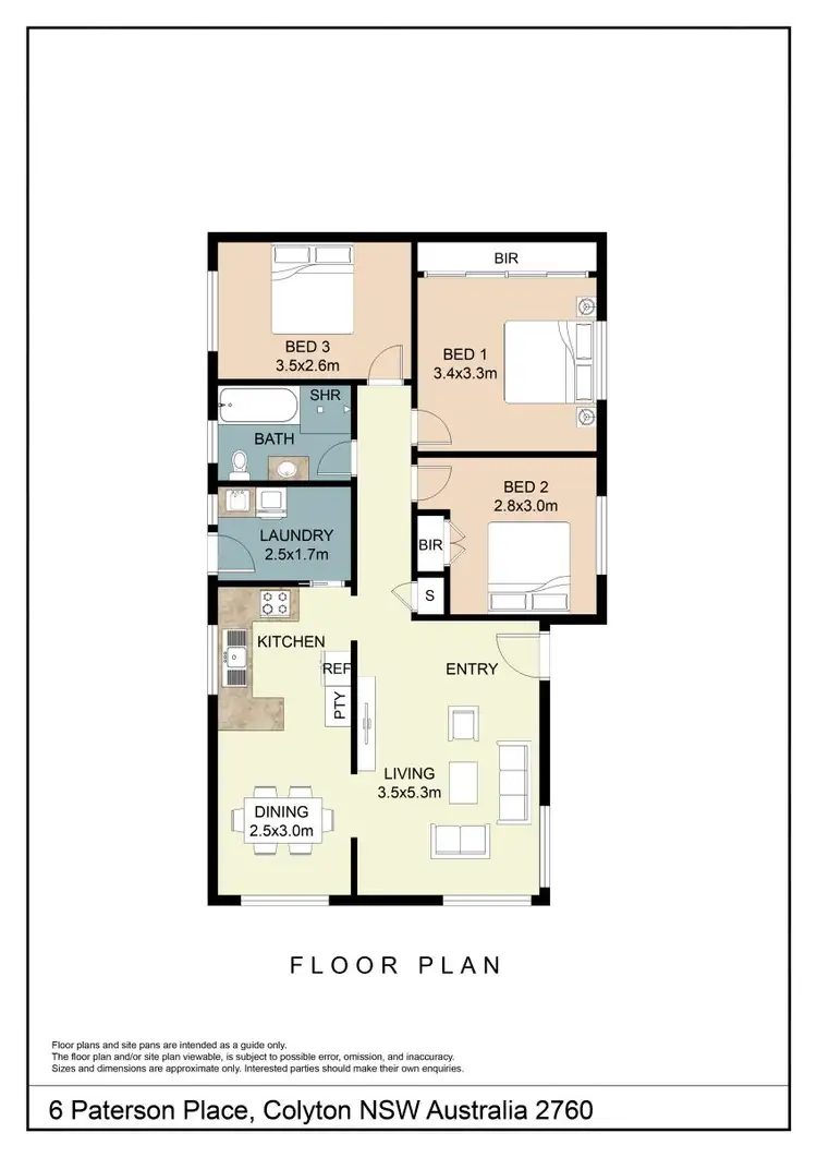 Floorplan of Homely house listing, 6 Paterson Place, Colyton NSW 2760