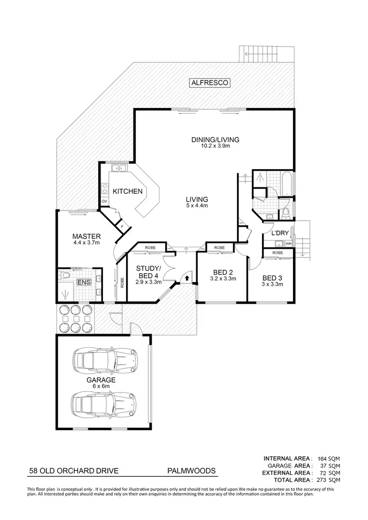 Floorplan of Homely house listing, 58 Old Orchard Drive, Palmwoods QLD 4555
