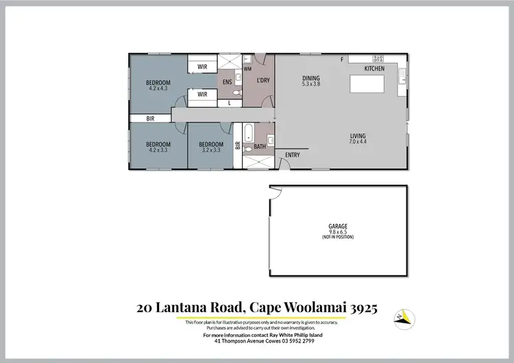 Floorplan of Homely house listing, 20 Lantana Road, Cape Woolamai VIC 3925