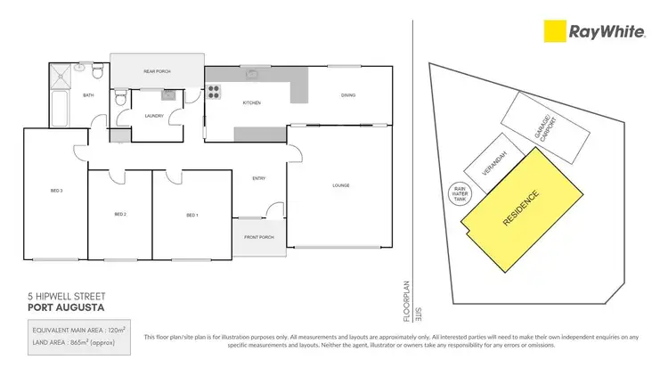 Floorplan of Homely house listing, 5 Hipwell Street, Port Augusta SA 5700