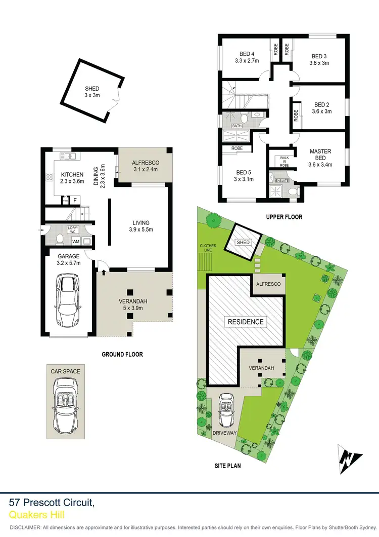 Floorplan of Homely house listing, 57 Prescott Circuit, Quakers Hill NSW 2763
