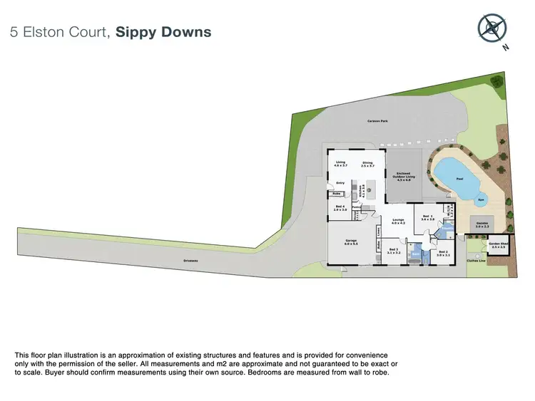 Floorplan of Homely house listing, 5 Elston Court, Sippy Downs QLD 4556
