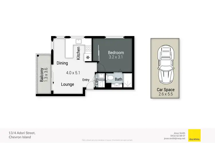 Floorplan of Homely apartment listing, 13/4 Adori Street, Chevron Island QLD 4217