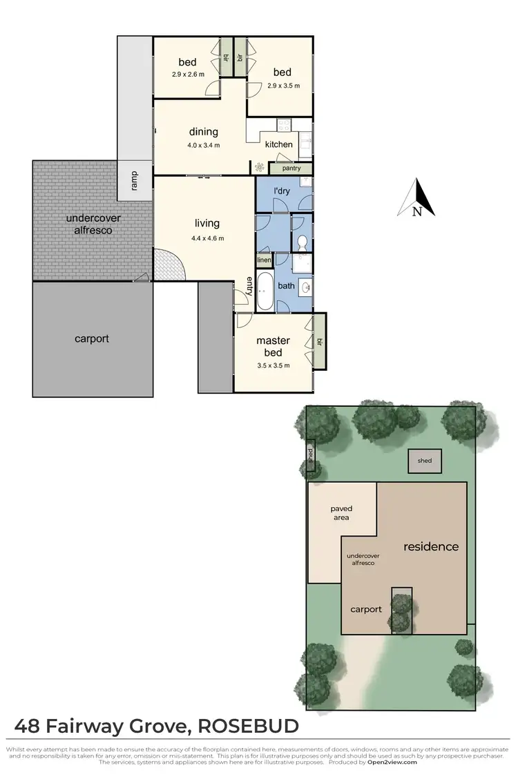 Floorplan of Homely house listing, 48 Fairway Grove, Rosebud VIC 3939