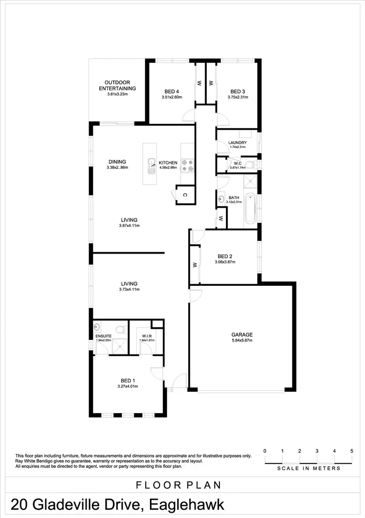 Floorplan of Homely house listing, 20 Gladeville Drive, Eaglehawk VIC 3556