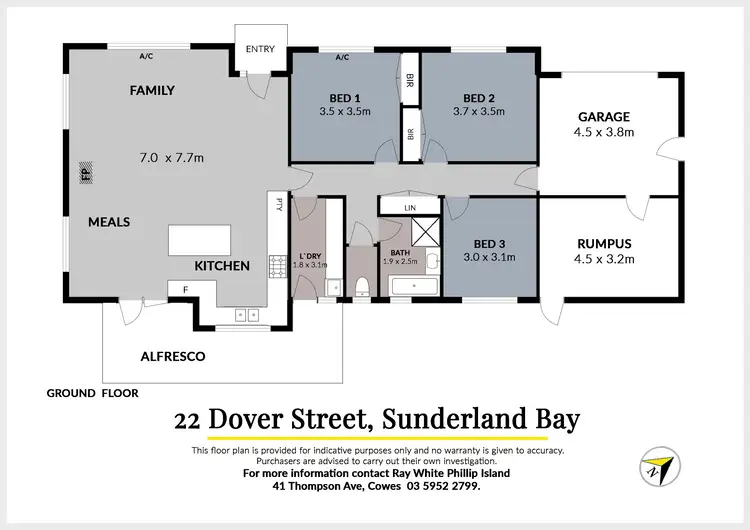 Floorplan of Homely house listing, 22 Dover Street, Sunderland Bay VIC 3922