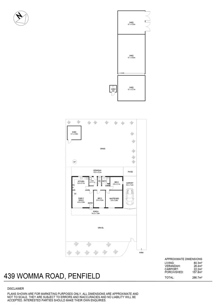 Floorplan of Homely house listing, 439 Womma Road, Penfield SA 5121