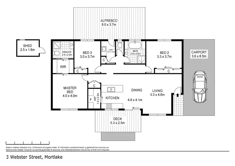 Floorplan of Homely house listing, 3 Webster Street, Mortlake VIC 3272