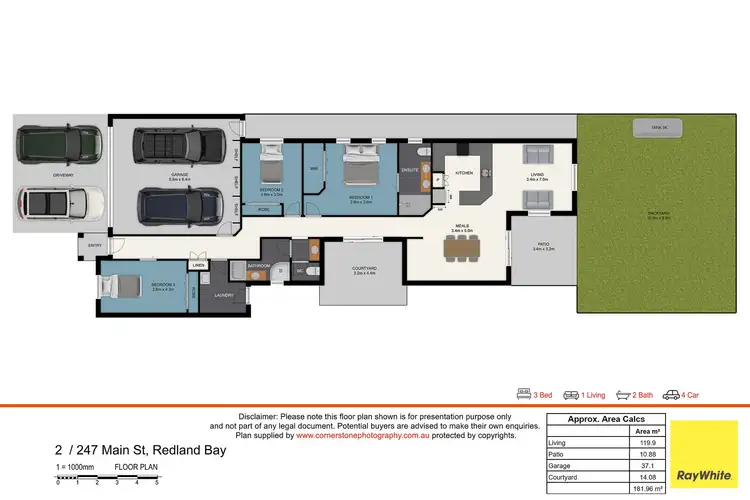 Floorplan of Homely semi-detached listing, 2/247 Main Street, Redland Bay QLD 4165