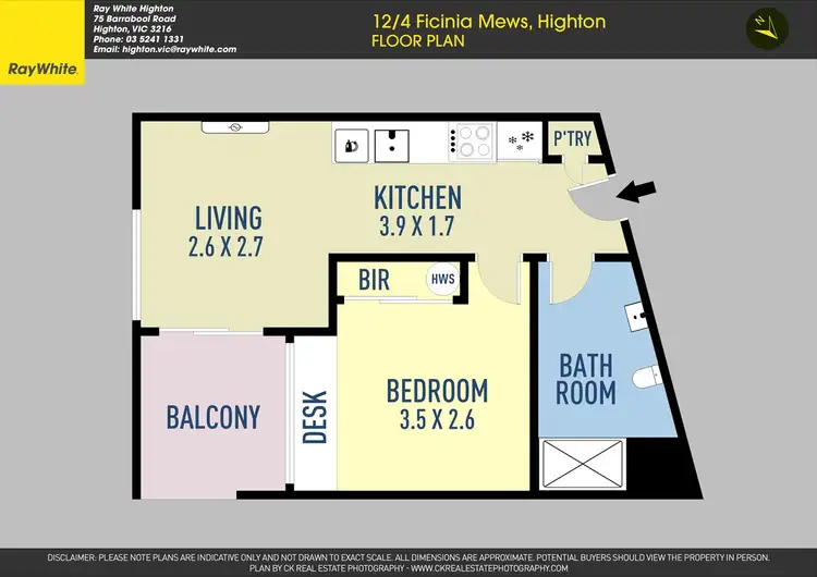 Floorplan of Homely unit listing, 12/4 Ficinia Mews, Highton VIC 3216