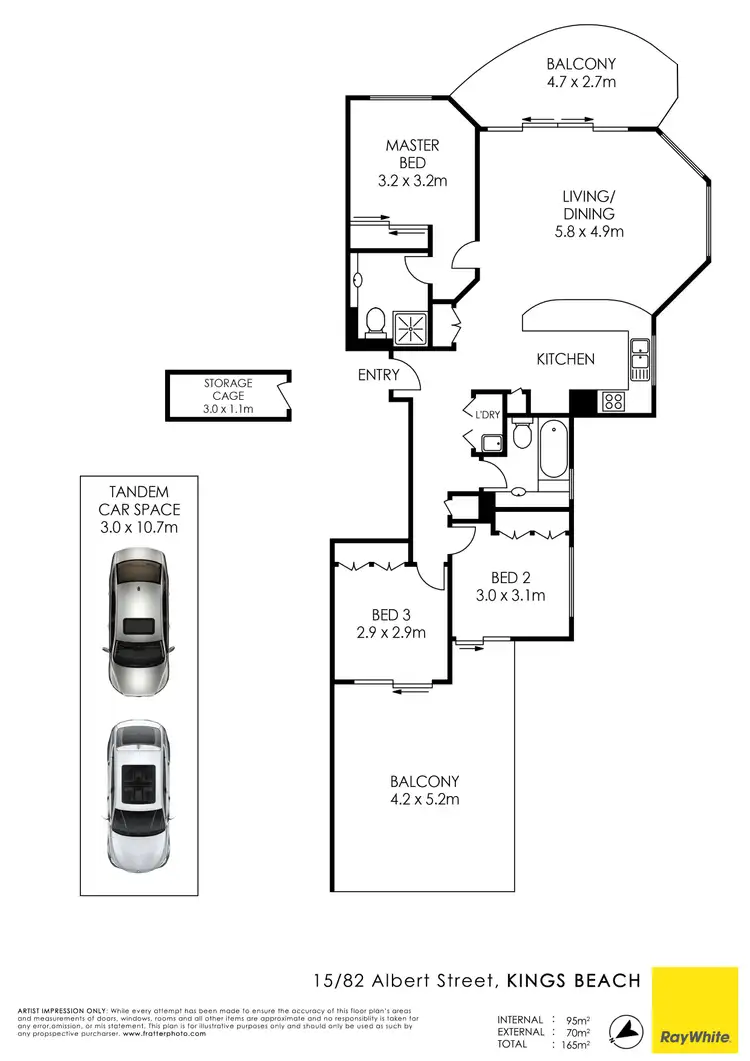 Floorplan of Homely unit listing, Unit 15/82 Albert Street, Kings Beach QLD 4551