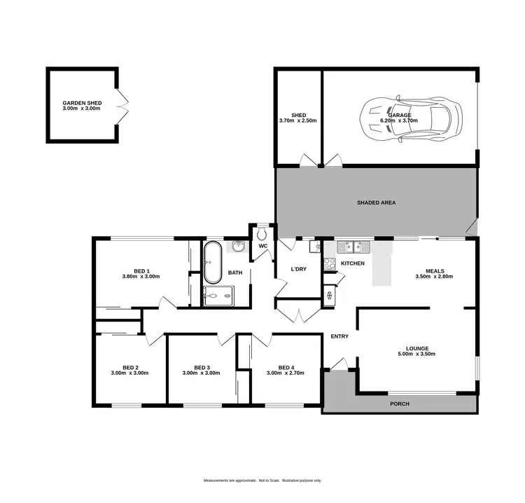 Floorplan of Homely house listing, 13 Serpentine Street, West Wodonga VIC 3690