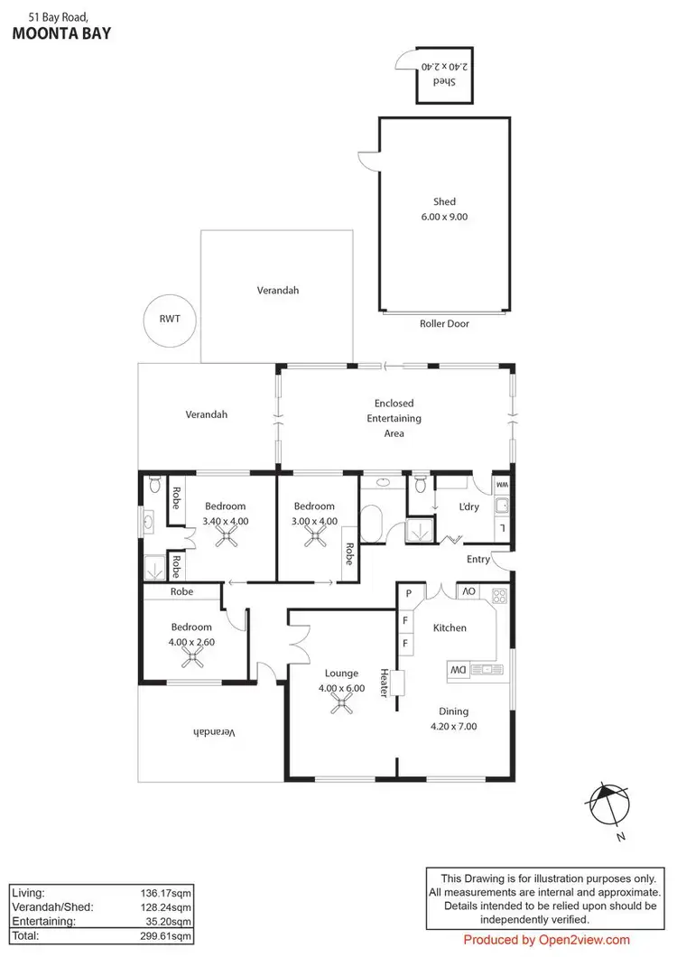 Floorplan of Homely house listing, 51 Bay Road, Moonta Bay SA 5558