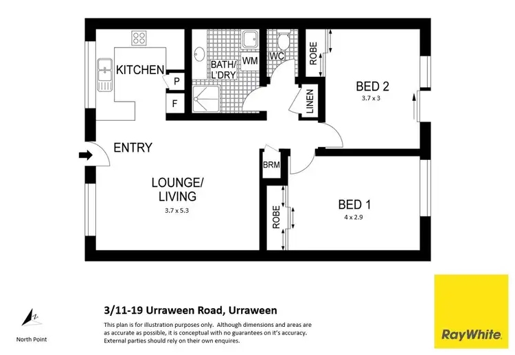 Floorplan of Homely unit listing, 3/11-19 Urraween Road, Urraween QLD 4655