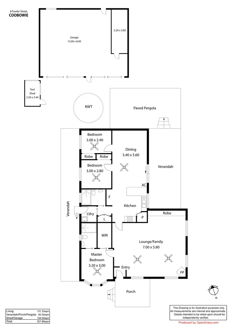 Floorplan of Homely house listing, 8 Fowler Street, Coobowie SA 5583