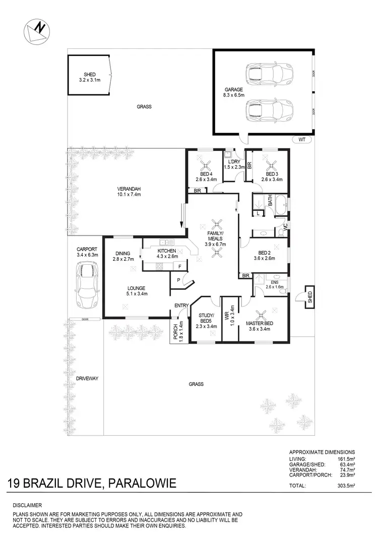 Floorplan of Homely house listing, 19 Brazil Drive, Paralowie SA 5108