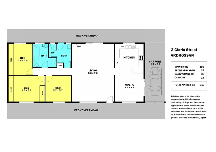 Floorplan of Homely house listing, 2 Gloria Street, Ardrossan SA 5571
