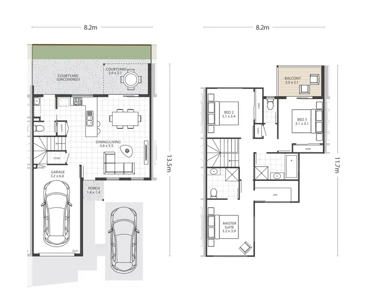 Floorplan of Homely townhouse listing, 47/30 Creekside Terrace, Albany Creek QLD 4035
