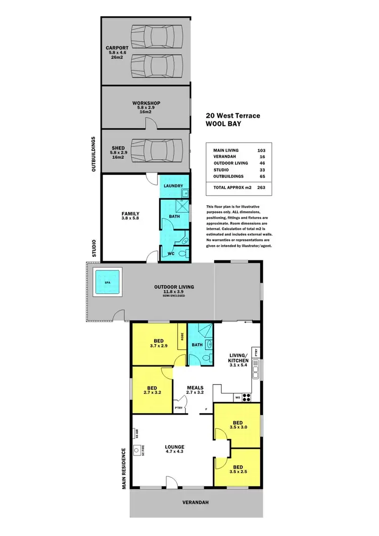 Floorplan of Homely house listing, 20 West Terrace, Wool Bay SA 5575