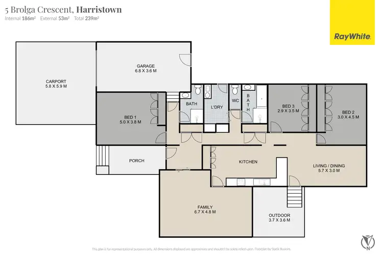 Floorplan of Homely house listing, 5 Brolga Crescent, Harristown QLD 4350