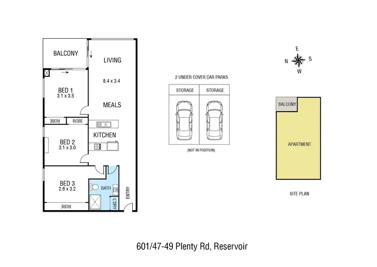Floorplan of Homely apartment listing, 601/49 Plenty Road, Preston VIC 3072