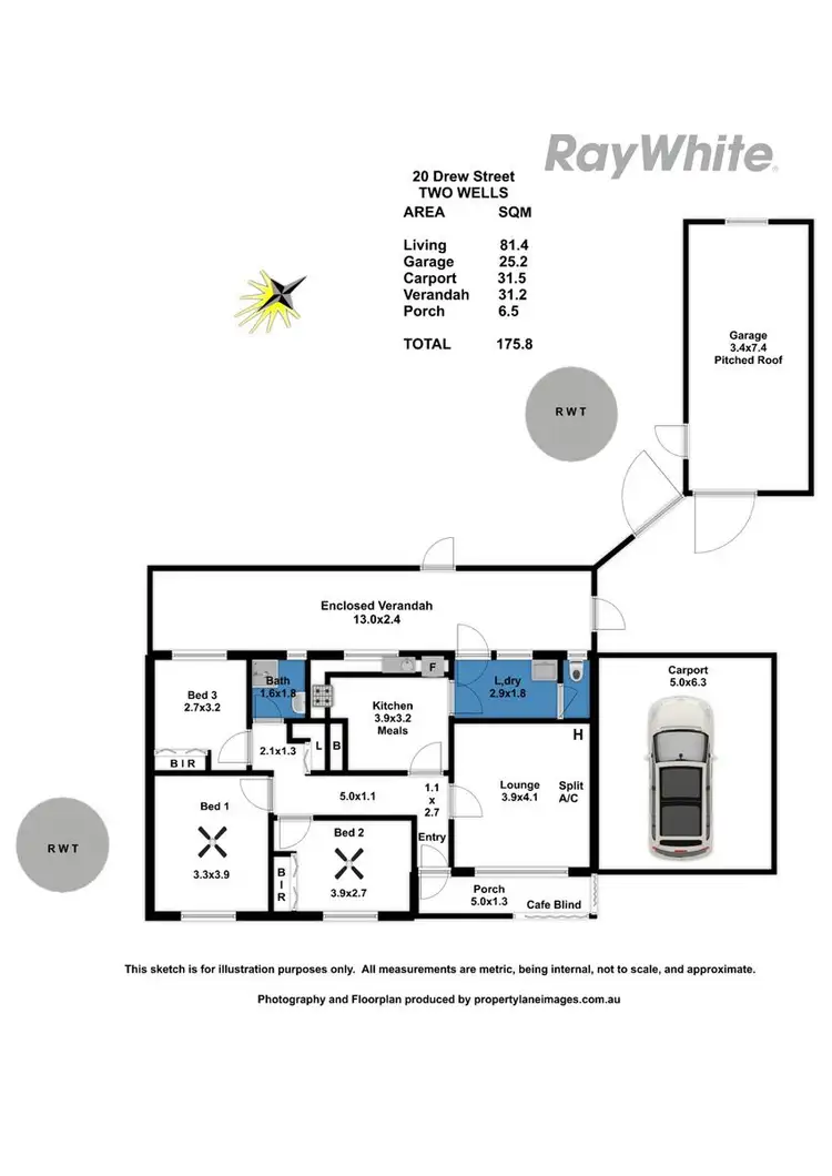 Floorplan of Homely house listing, 20 Drew Street, Two Wells SA 5501