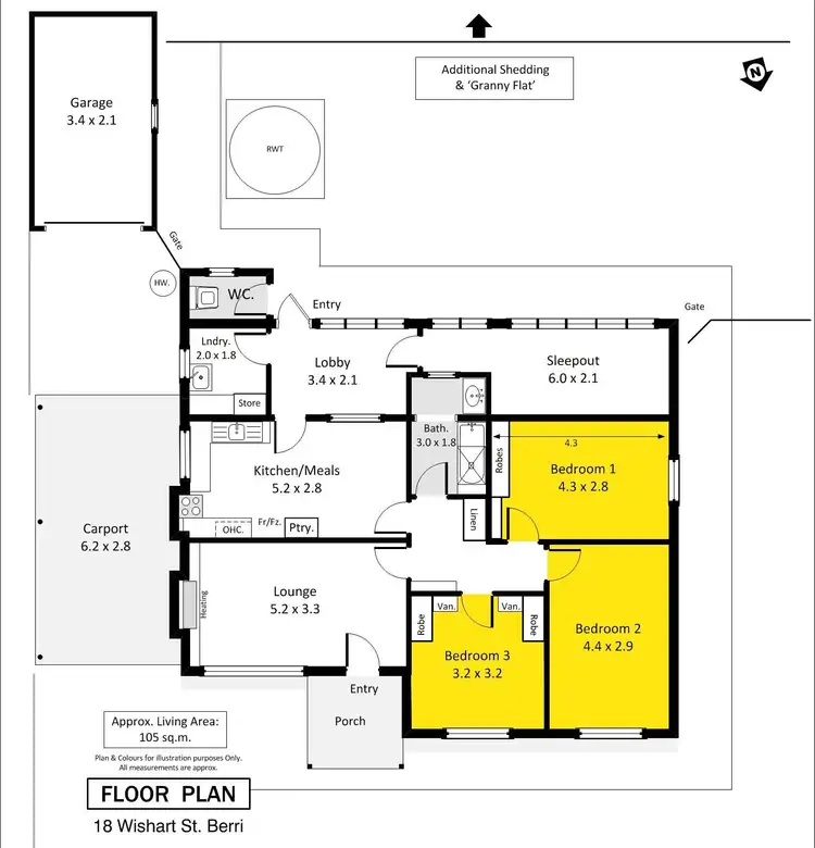 Floorplan of Homely house listing, 18 Wishart Street, Berri SA 5343