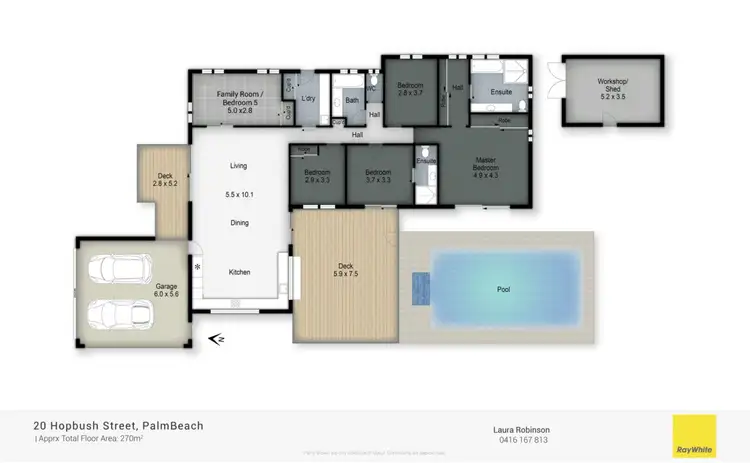 Floorplan of Homely house listing, 20 Hopbush Street, Palm Beach QLD 4221