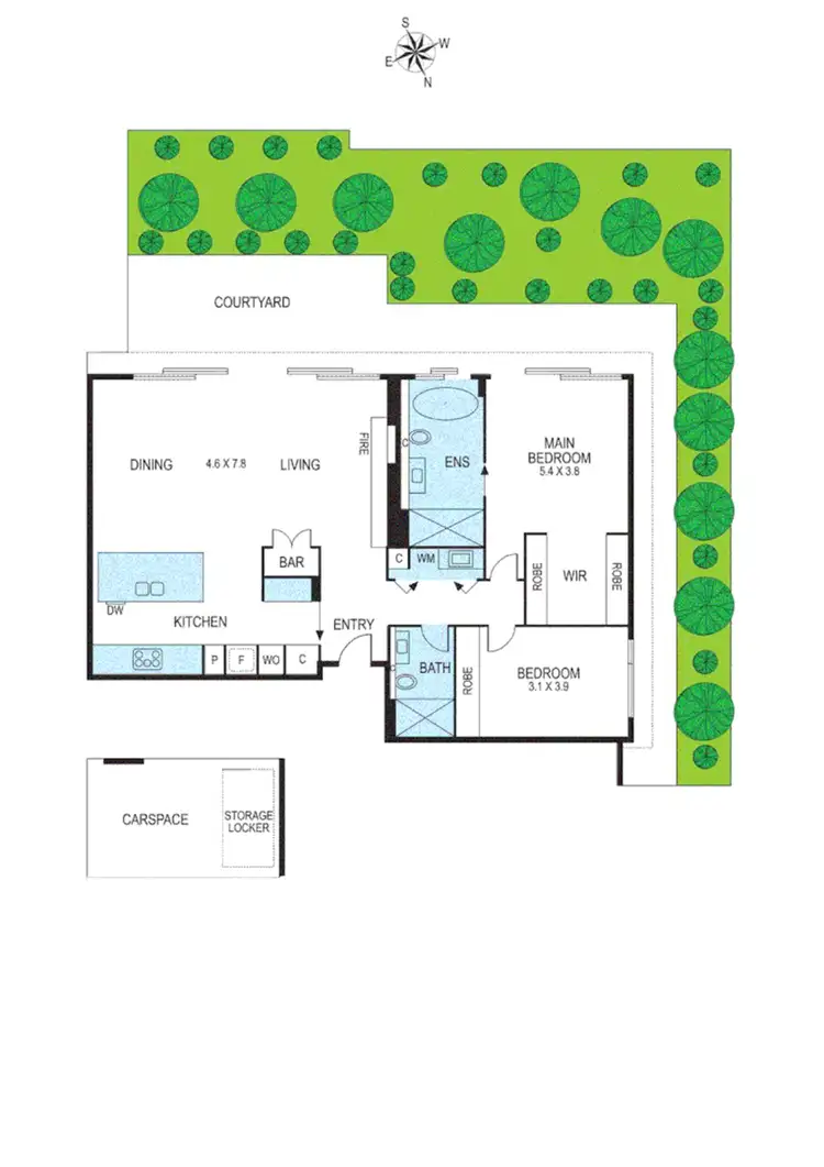 Floorplan of Homely apartment listing, G1/1101 Malvern Road, Toorak VIC 3142