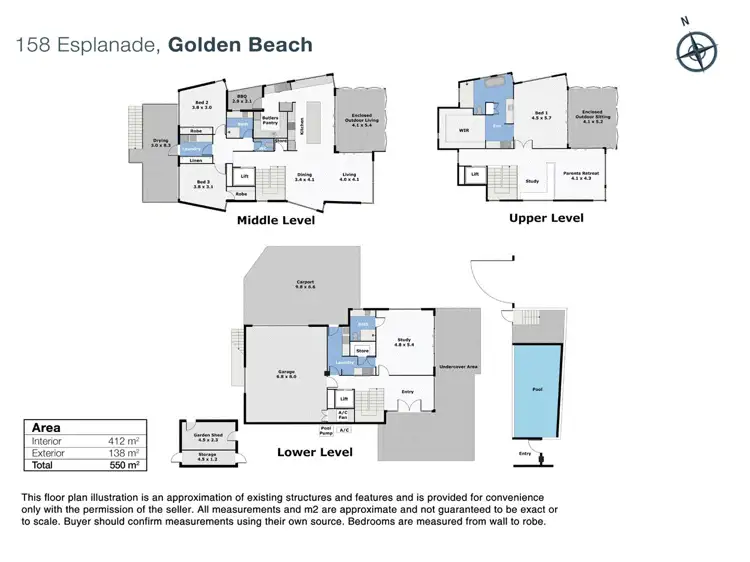 Floorplan of Homely house listing, 158 Esplanade, Golden Beach QLD 4551