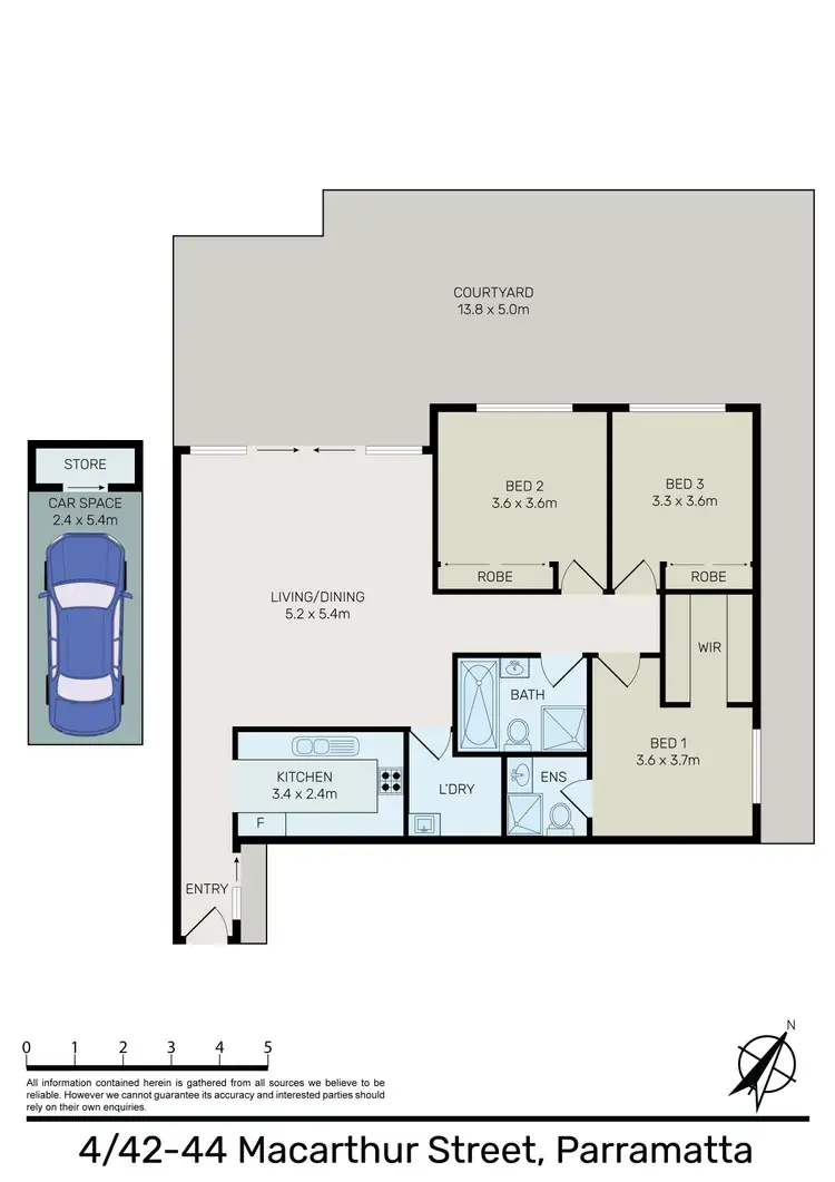 Floorplan of Homely apartment listing, 4/42-44 MacArthur Street, Parramatta NSW 2150