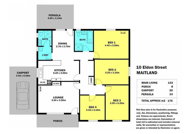 Floorplan of Homely house listing, 10 Eldon Street, Maitland SA 5573