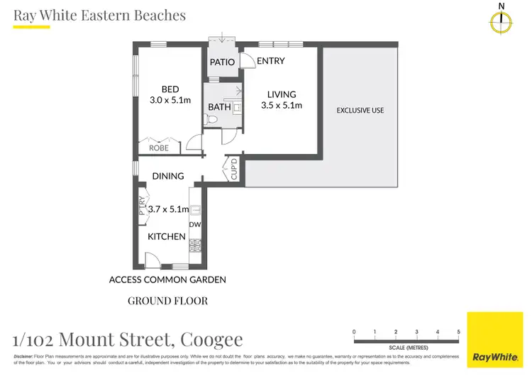 Floorplan of Homely apartment listing, 1/102 Mount Street, Coogee NSW 2034