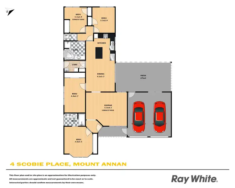 Floorplan of Homely house listing, 4 Scobie Place, Mount Annan NSW 2567