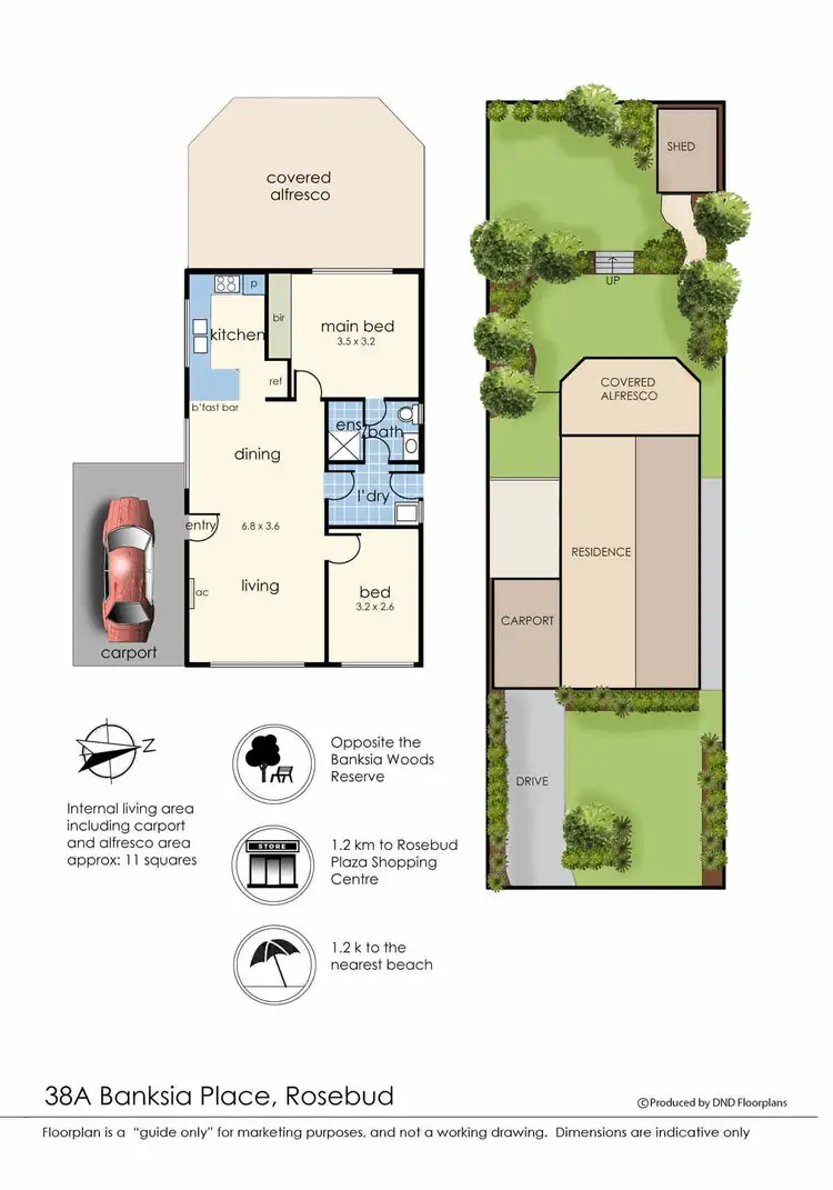 Floorplan of Homely house listing, 38A Banksia Place, Rosebud VIC 3939